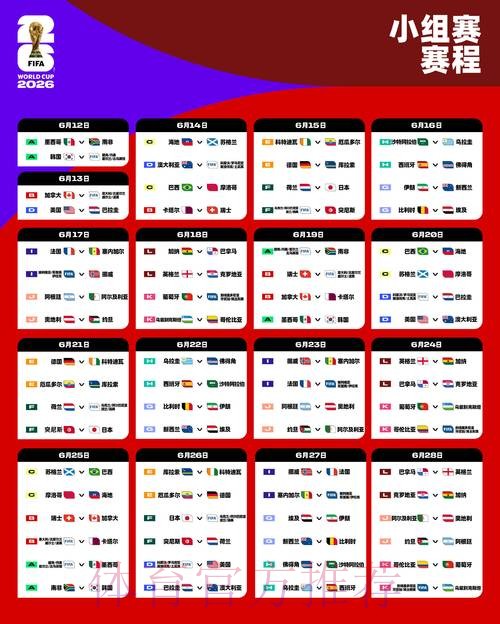 2026年世界杯直播时间及完整赛程表